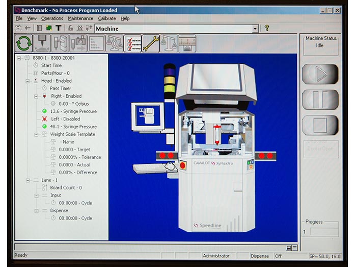 Benchmark User Interface with Flip Chip Calculator